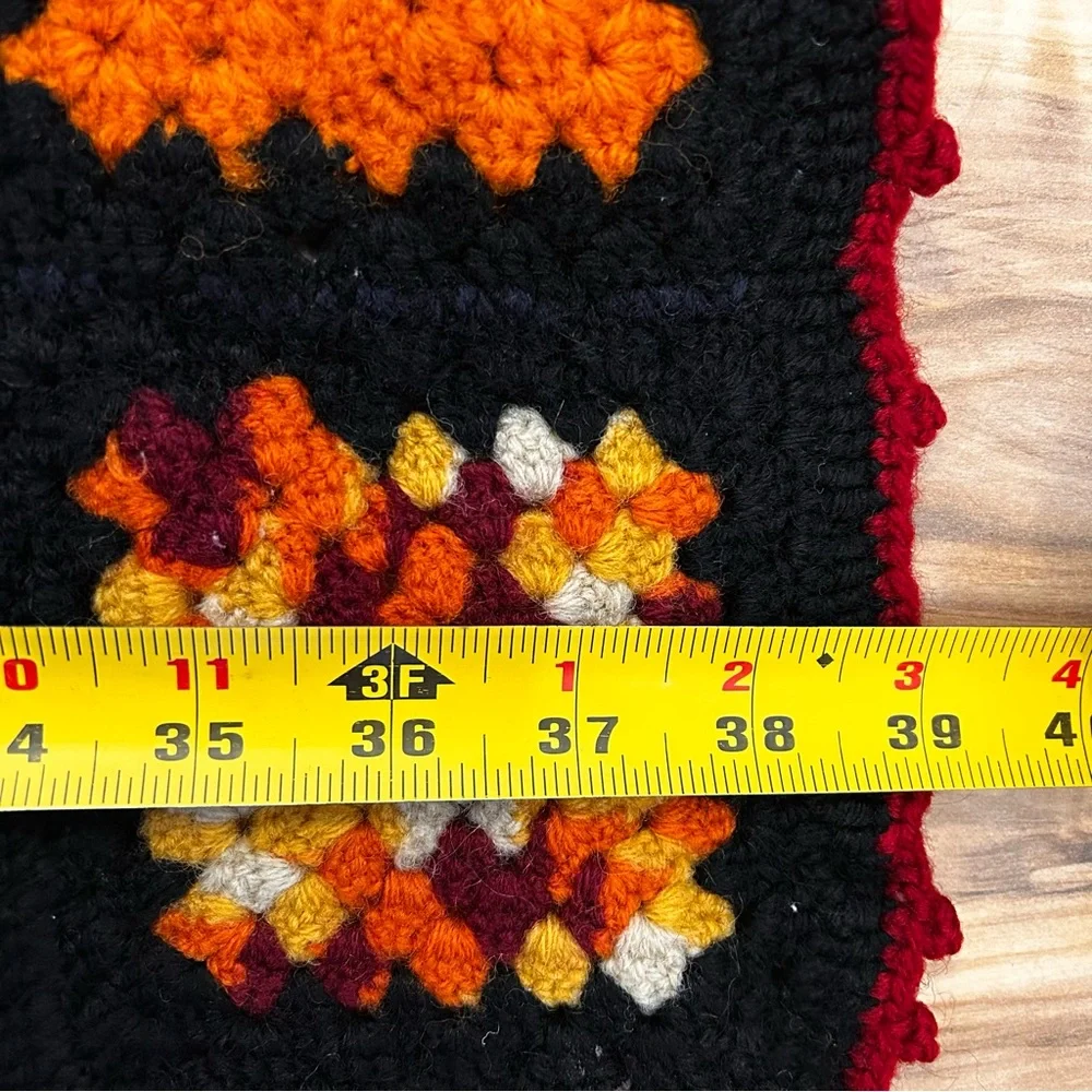 Vintage Granny Square Afghan Blanket